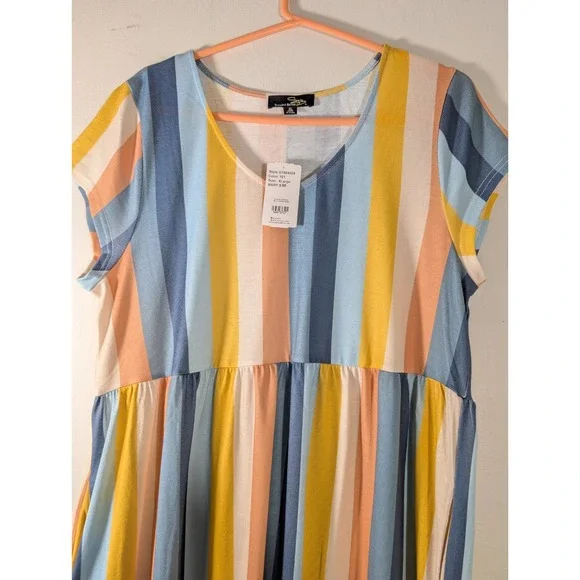 Suzanne Betro, Stripes, Pockets, Casual, Short Sleeve‎ XL NEW - Picture 4 of 8